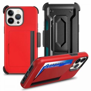 Convient pour le boîtier d\'Apple iPhone13Pro Mobile Phone, avec une conception de cartes intégrée Case de téléphone mobile et support de téléphone mobile
