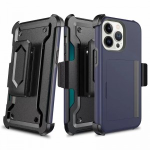 Convient pour le boîtier d\'Apple iPhone13Pro Mobile Phone, avec une conception de cartes intégrée Case de téléphone mobile et support de téléphone mobile