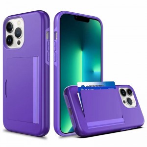 Convient pour le boîtier d\'Apple iPhone13Pro Mobile Phone, avec une conception de cartes intégrée Case de téléphone mobile et support de téléphone mobile
