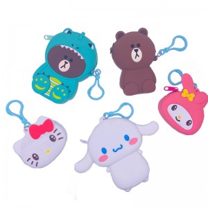 Sacs d\'émail en silicone mignons et petits cartons pour enfants