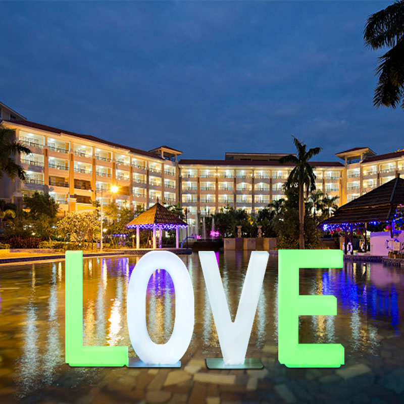 Signale LED 3D personnalisée Signe LED LED LETTRE Marquee Numéro arabe Lights Signe pour bar, hôtel, mariage, fête d'anniversaire, Noël, décoration du festival de Thanksgiving