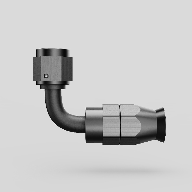 Aluminium PTFE TYPE Terminez le tuyau de huile de carburant tuyau de tuyau de carburant 90 degrés end et raccords an4 an6 an8 an10 an12