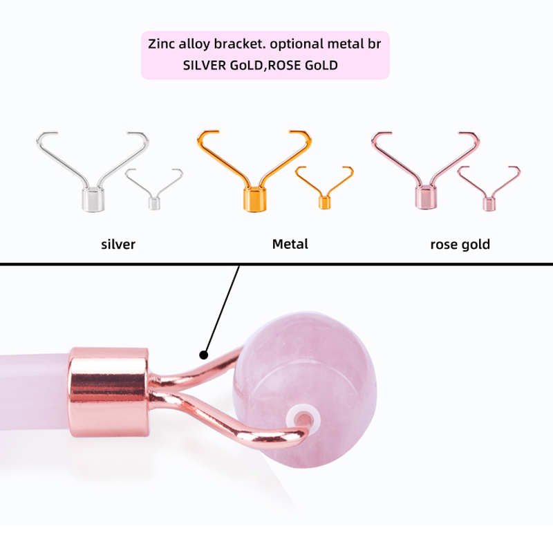 personnalisable facialnaturel rose rose vert foncé double cristal glace gua sha masseur de kit à rouleaux de jade anti-âge avec boîte