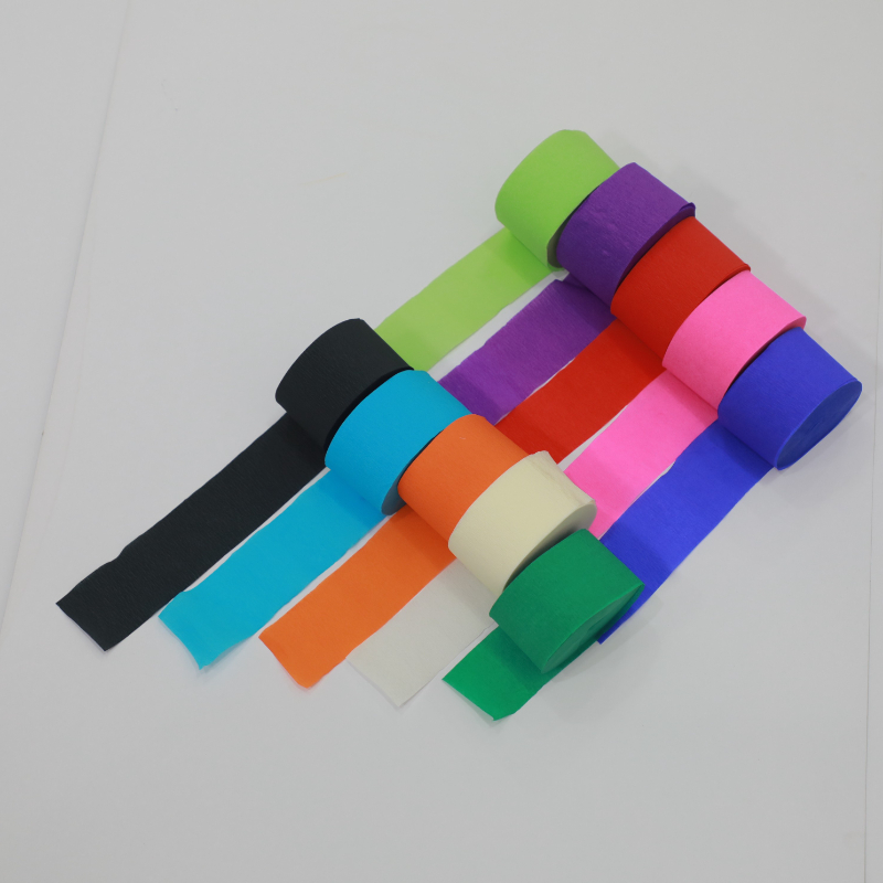 Streamers en papier en crêpe