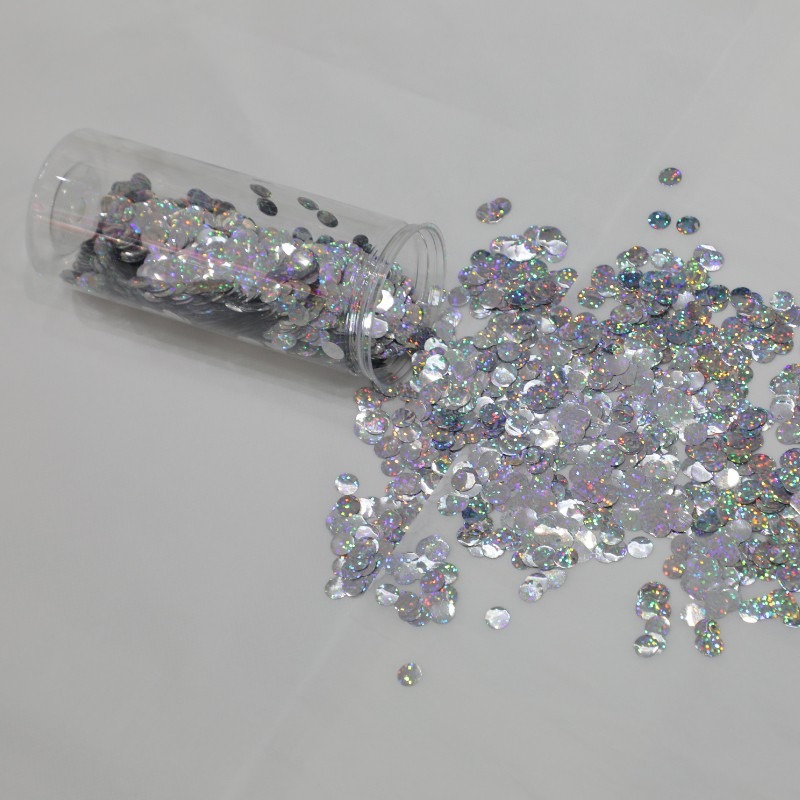 Poppers de confettis Silver Push Pop