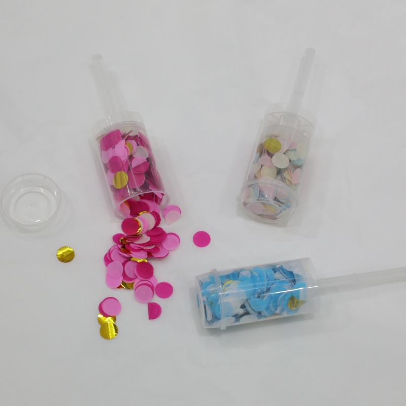 Push Pop Confetti Poppers for Graduation Gender Reveal Baby Shower Bridal Anniversary New Year's Birthday Party Supplies (Multicolor)