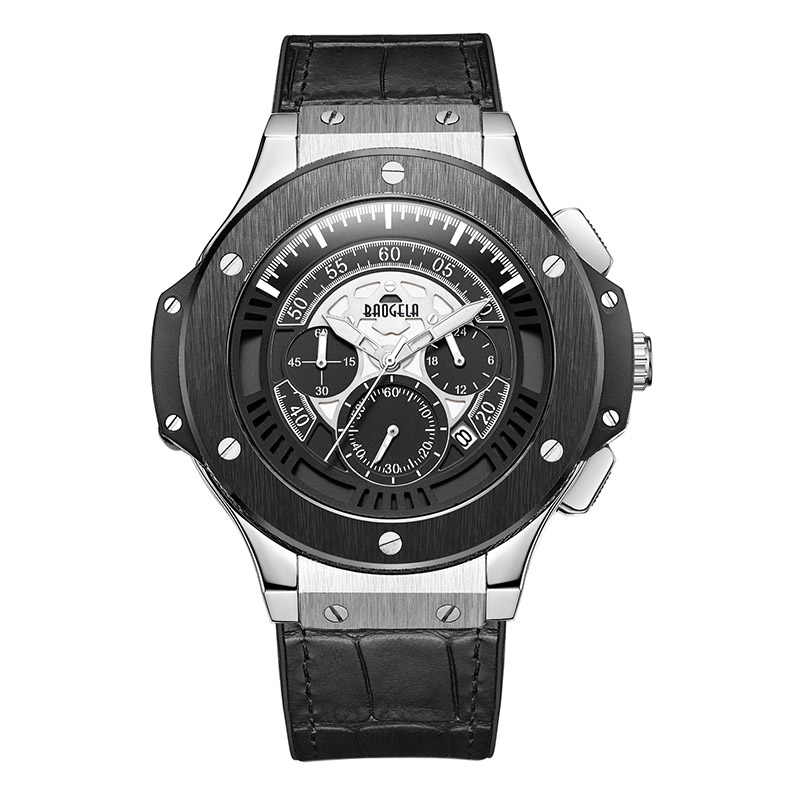 Baogela Homme Montres Homme Horloge de Luxe Marque Quartz Sport Montre Rose Chronographe Mode Montre-Bracelet pour Homme1910