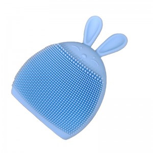 Élimination de la tête double face, brosse denettoyage de lavage en silicone pour visage de lapin