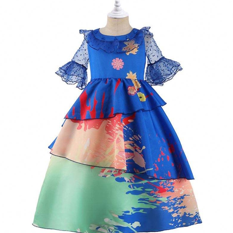 Baige Cosplay Costume Halloween Princess Robe Encanto Mirabel Girl Party Robe avec sac gratuit