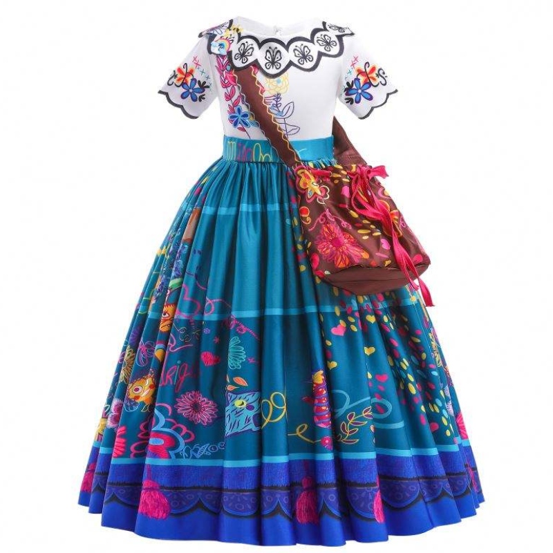 Baige Cosplay Costume Halloween Princess Robe Encanto Mirabel Girl Party Robe avec sac gratuit