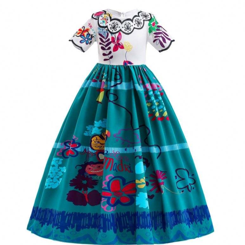 Baige Girls Fancy Distes for Halloween Princess Encanto Mirabel Dress Carnival Party Princess Costume for Girls