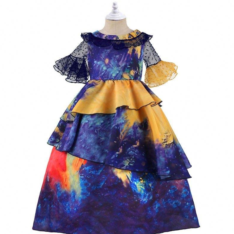 Baige Cosplay Isabella Purple Anime Encanto Dress Carnival Party Princess Costume for Girls