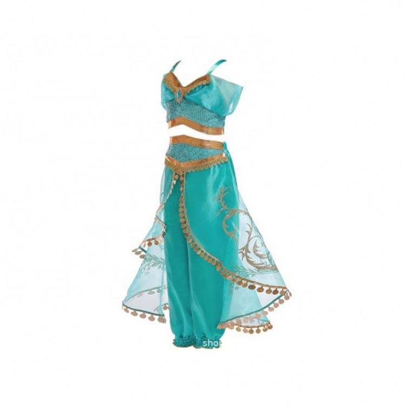 Nouveau produit tv&movie jasmin princess robe alladdin magic lampe costume costume children robes girl fête