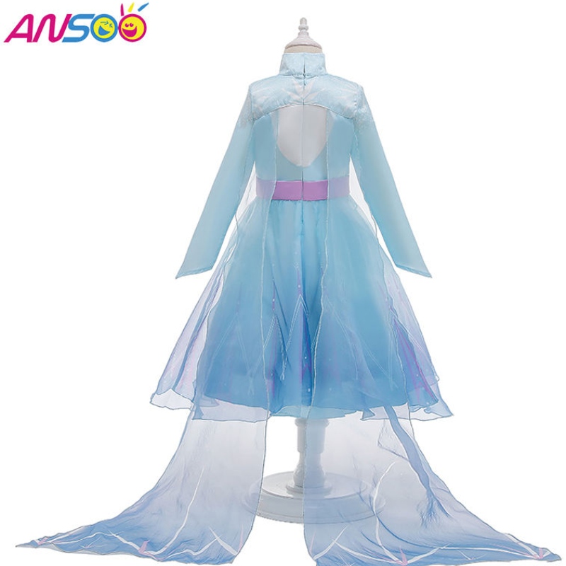 ANSOO les plusnouveaux enfants célébrités vêtements princesse elsa porter des costumes d'Halloween robes pour les filles