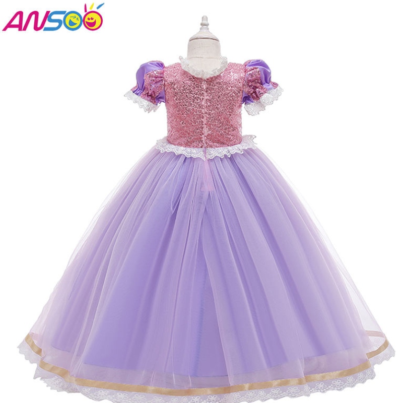 Ansoo Kids Birthday Party Robes Halloween Easter Carnival Cosplay Princess Sofia Rapunzel Habill Up Girls Costume