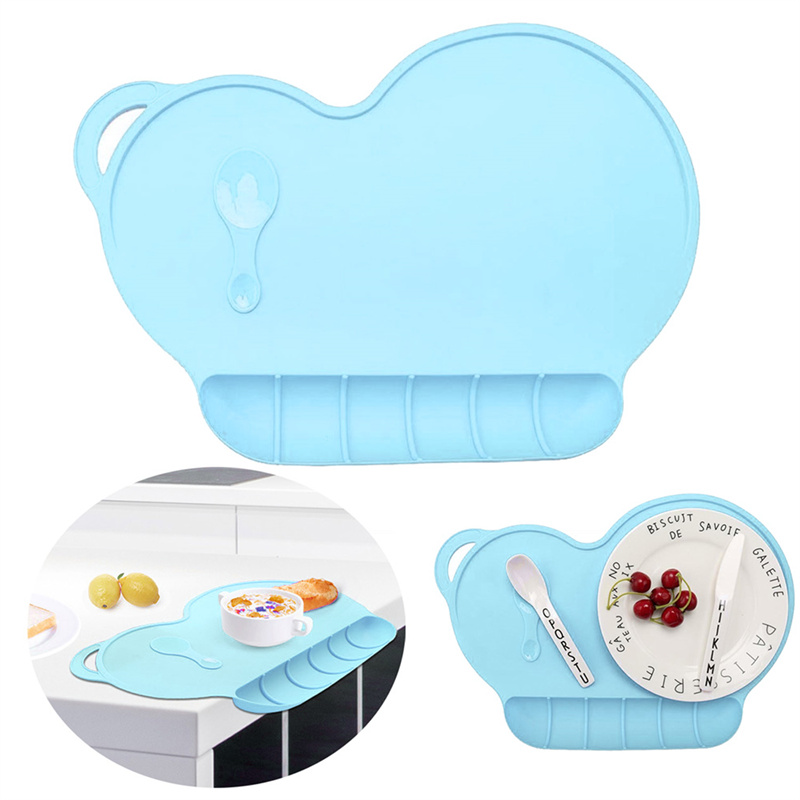 Siliconenon séduisant portable réutilisable Placemats pour enfants minuscule dîner