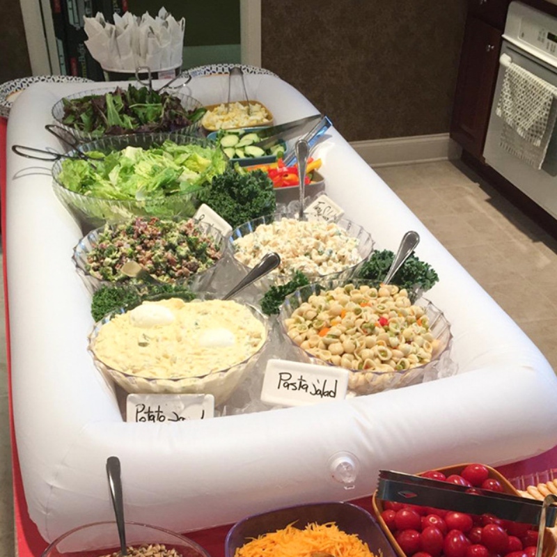 Salade de buffet de service gonflable Salade Picnic Ice Server Hawaiian Party Supplies