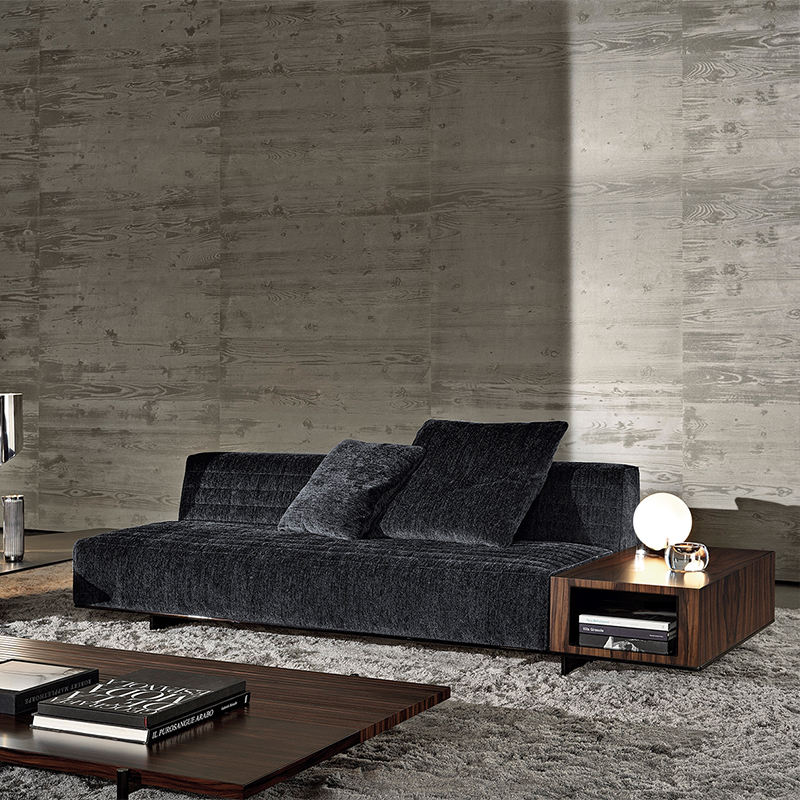 italien minotti moderne cotonnoir et canapé en lin meubles sectionnels de tissu sectionnel