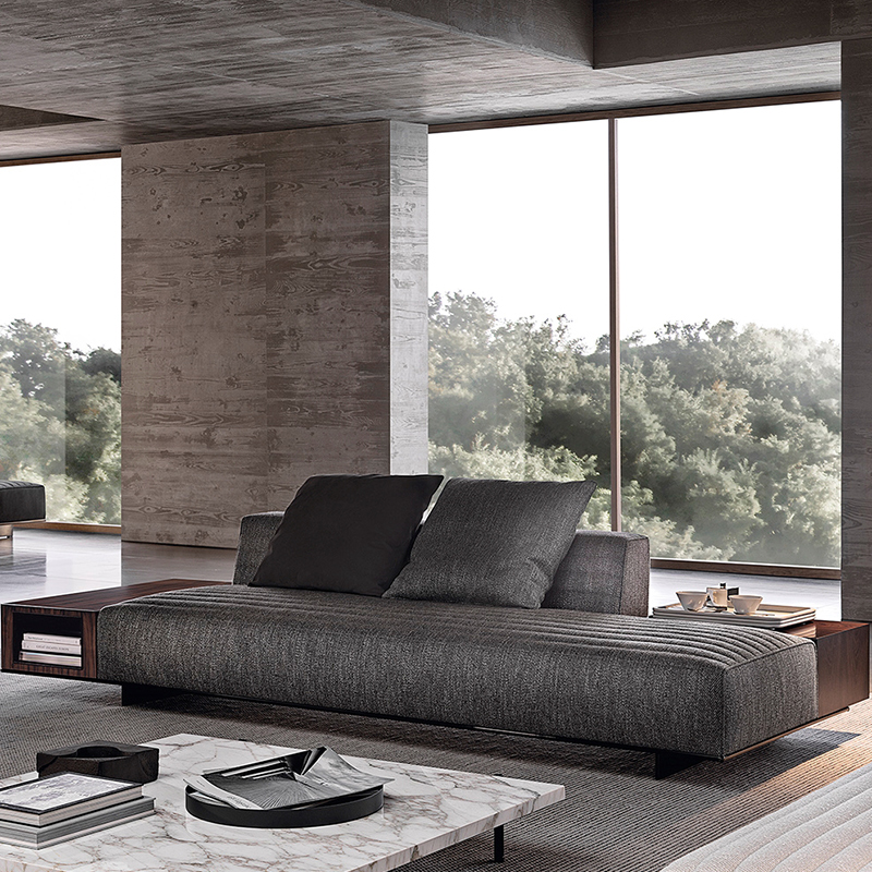 italien minotti moderne cotonnoir et canapé en lin meubles sectionnels de tissu sectionnel