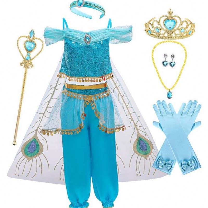 Anime Aladdin et The Magic Lamp Aladdin Cosplay Costume Princess Jasmine Belly Dancer Costume For Girl Hcal-001