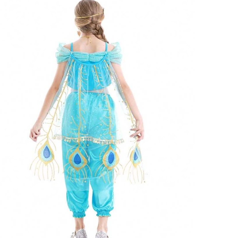Anime Aladdin et The Magic Lamp Aladdin Cosplay Costume Princess Jasmine Belly Dancer Costume For Girl Hcal-001