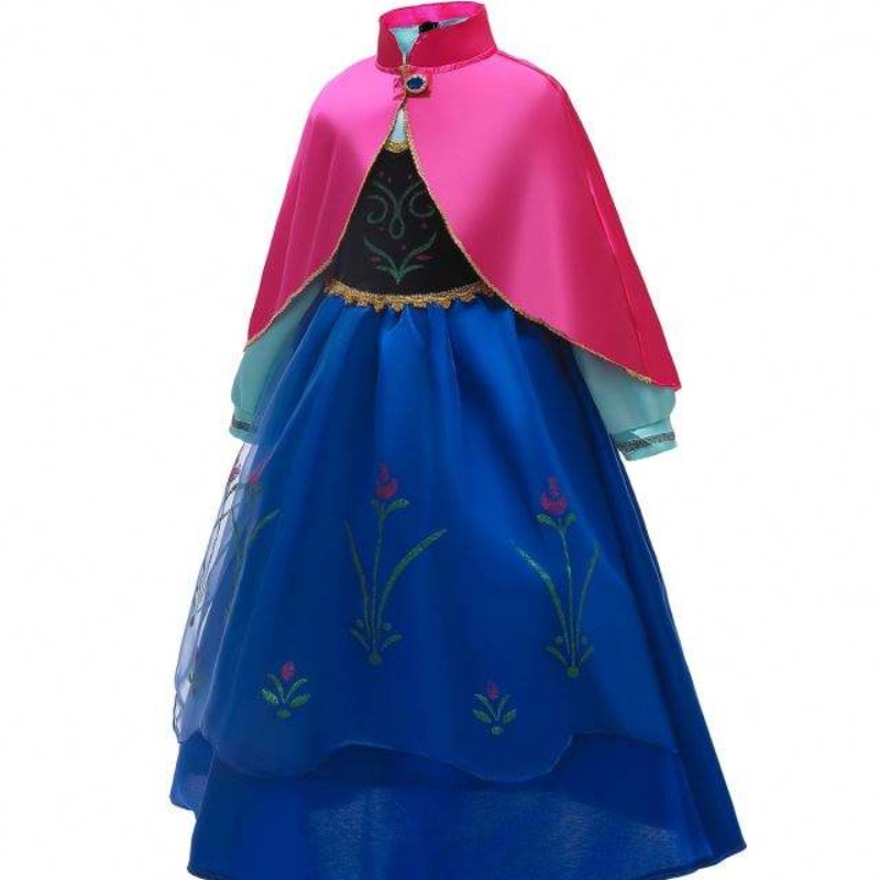Baige New Kids Fancy Down Costumes Elsa Anna Long Puffy Halloween Party Robe avec Cape Bxdcpf