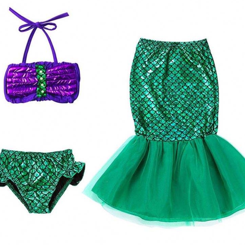 Girls Little Mermaid Halloween Princess Costume Childre
