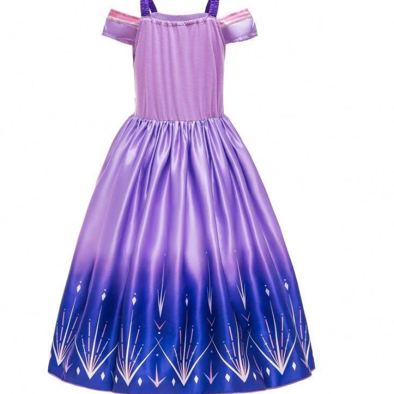 Gros Princess Costume Sequin Mesh Party Elsa Robe pour les enfants avec accessoires HCGD-030