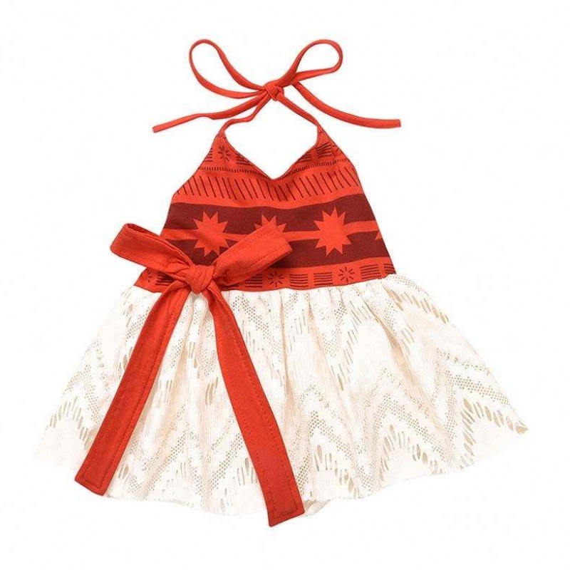 2022 Lovely Baby Girls Princess Adventure Halter Moana Cosplay Dress Up vêtements hcmo-004