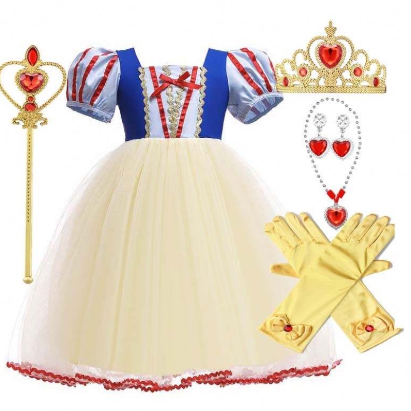 Costume de tout-petit classique blanc Costumes princesse bébé petite fille pour tout-petits robe blanchenoix deneige hcsw-001