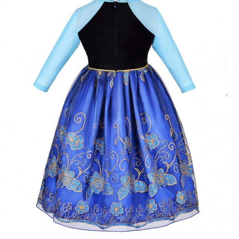 En stock enfant Cosplay Vêtements Fantastique princesse Anna Costume avec accessoires avec Cloak HCGD-014