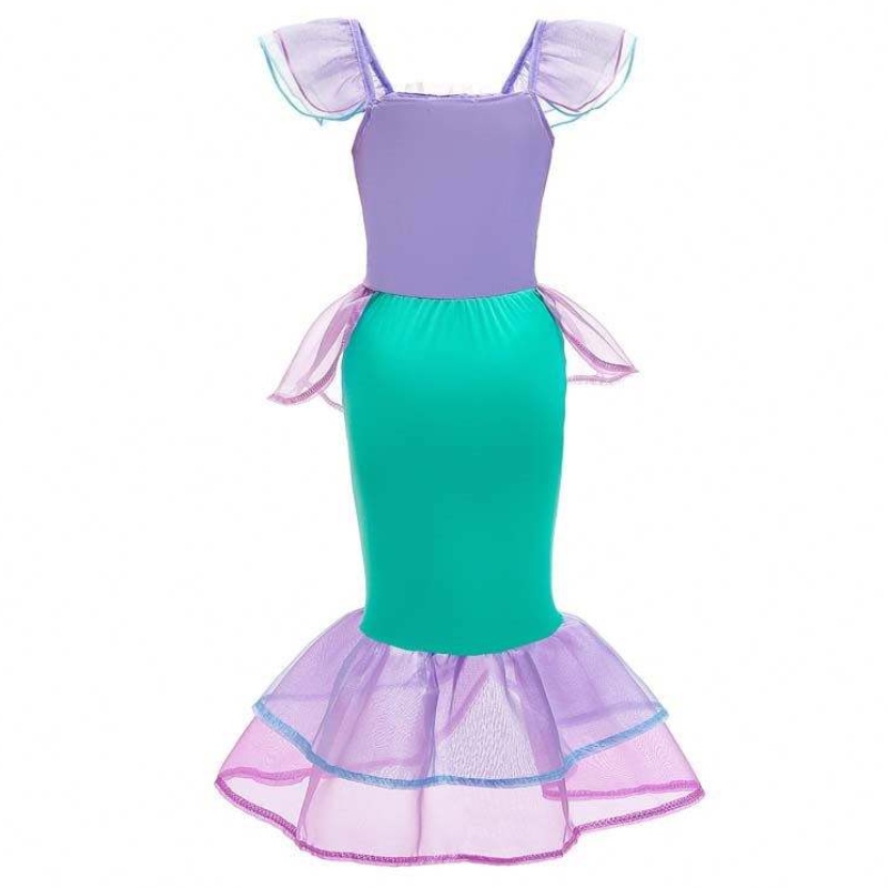 Amazon Hot Selling Fancy Party Princess Ariel Cosplay Up Kids Costume sirène DGHC-028