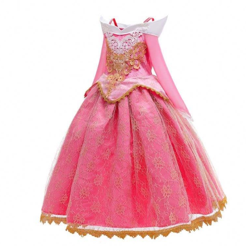 Girl Princess Dress Up Beauty Beauty Rose Princess Costume pour 3-10y HCSP-001