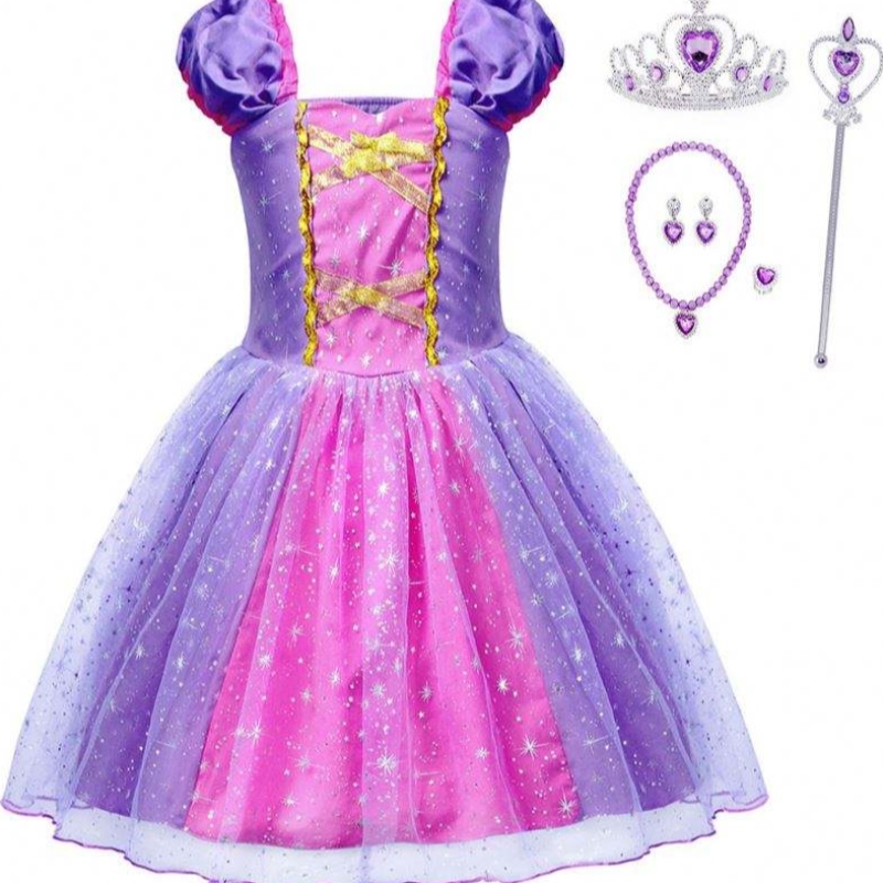 Robe robe de haute qualité Rapunzel Princess pour des personnages enchevêt