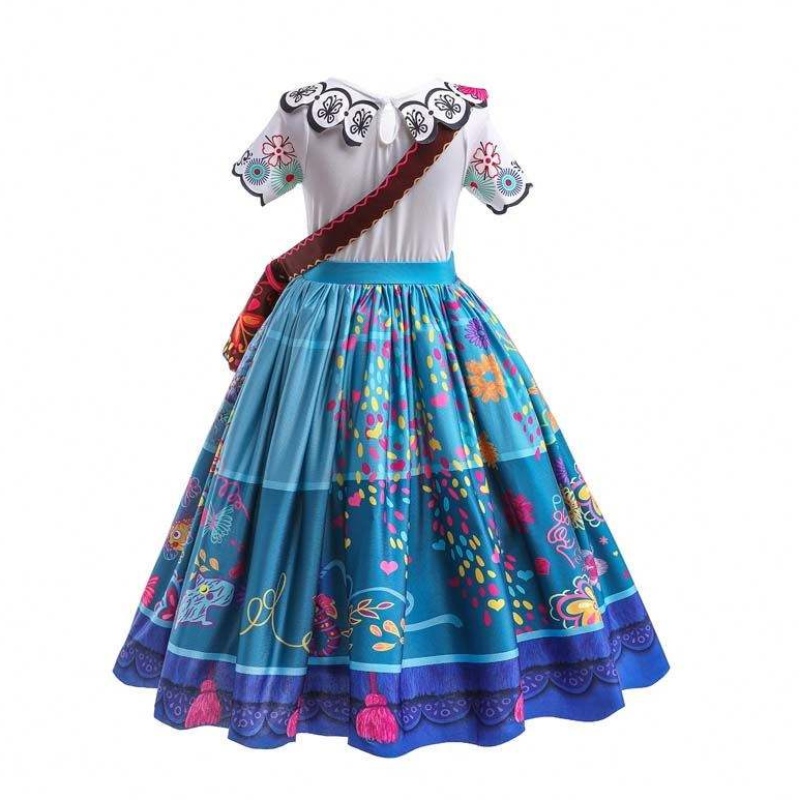 Factory Direct Supply New Carnival Kids Party Cosplay Costume Isabella Purple Encanto Robe For Kids HCIS-001