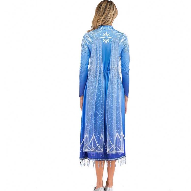 Nouvelles idées de produits 2022 Elsa Act 2 Halloween Cosplay Elsa Adult Costume pour femmes SZAC-005