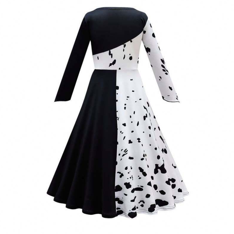 Halloween Cosplay Costume Girls Black White Role Role Costulla Costume Full Set DGHC-141