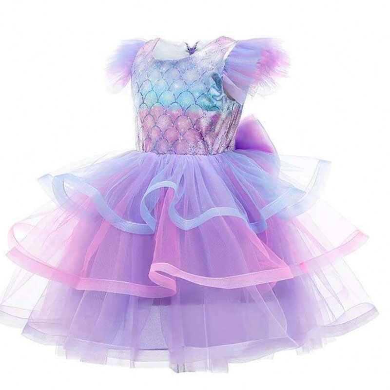 2022 Girls Birthday Party Robe Sirène Collier Couronne Princesse Girl Girl Sirène Robe For Kids Girls HCMM-004