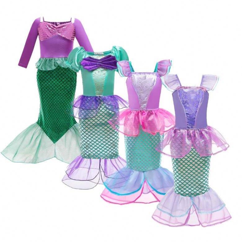 Halloween Birthday Party Costumes de Noël avec accessoires Little Girls Sirène Carnaval Costume fournit HCMM-005