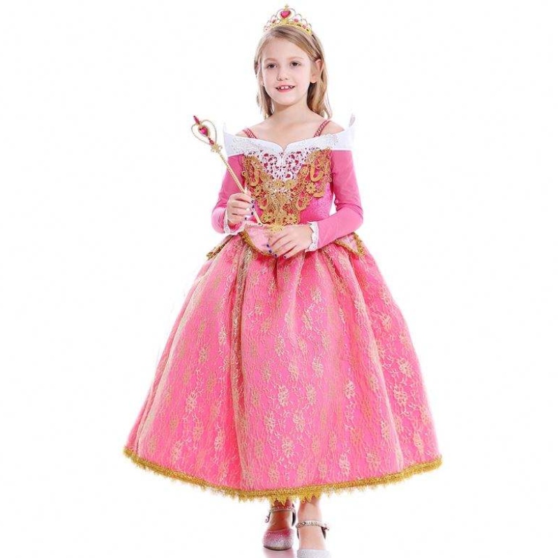 Baige Girls Habille Sleeping Beauty Princess Aurora Lace Dress Dress Cosplay Performance Costume