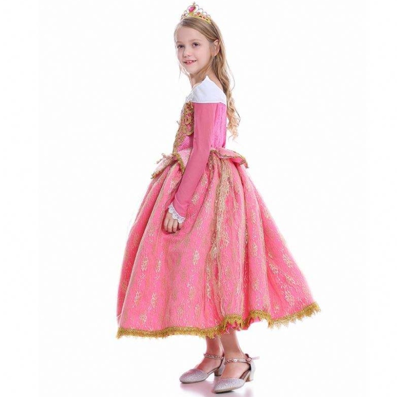 Baige Girls Habille Sleeping Beauty Princess Aurora Lace Dress Dress Cosplay Performance Costume