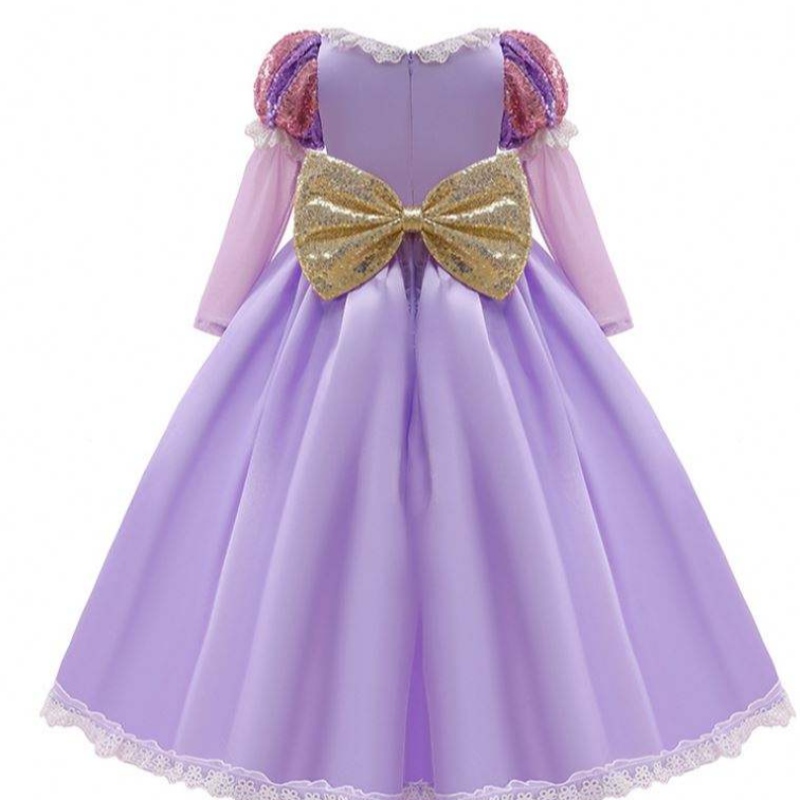 Baige Amazon Vente chaude pour enfants robes cosplay costumes halloween sophia rapunzel robe princesse longue robe de fête