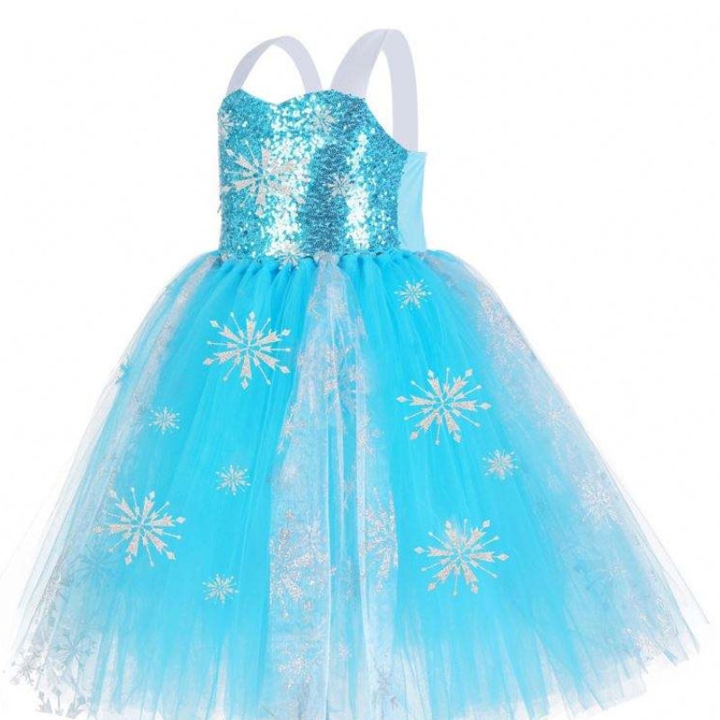 Robe de 3-11 ans Blue Halloween Costume Girl Robes Unicorn Robes Princess Robe tutu jupe