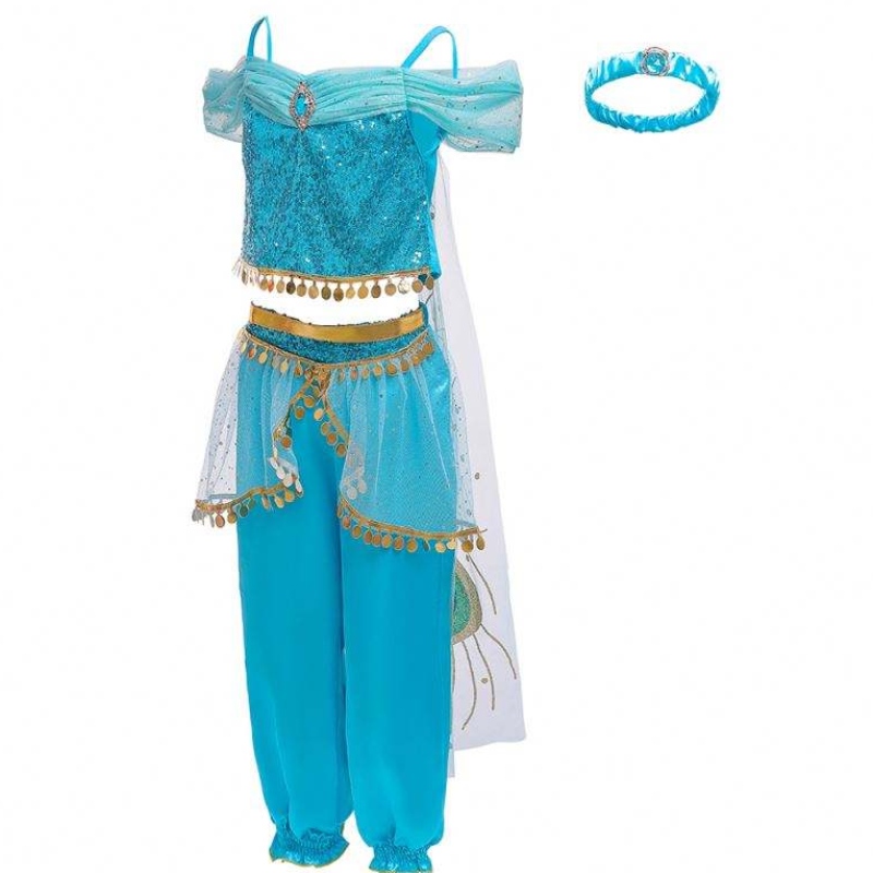 Baige Halloween Princesse Jasmine Girl Long Pantal