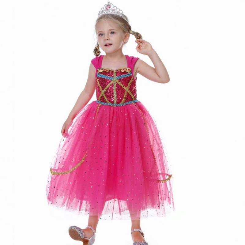 Baigenewjasmine princesse robe halloween cosplay costume kids fête robe bx8140