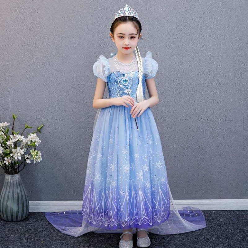 Baige de haute qualité elsa 2 princesse kids fête carton cosplay costume bébé fille robe