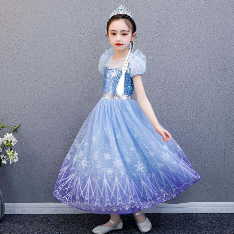 Baige de haute qualité elsa 2 princesse kids fête carton cosplay costume bébé fille robe