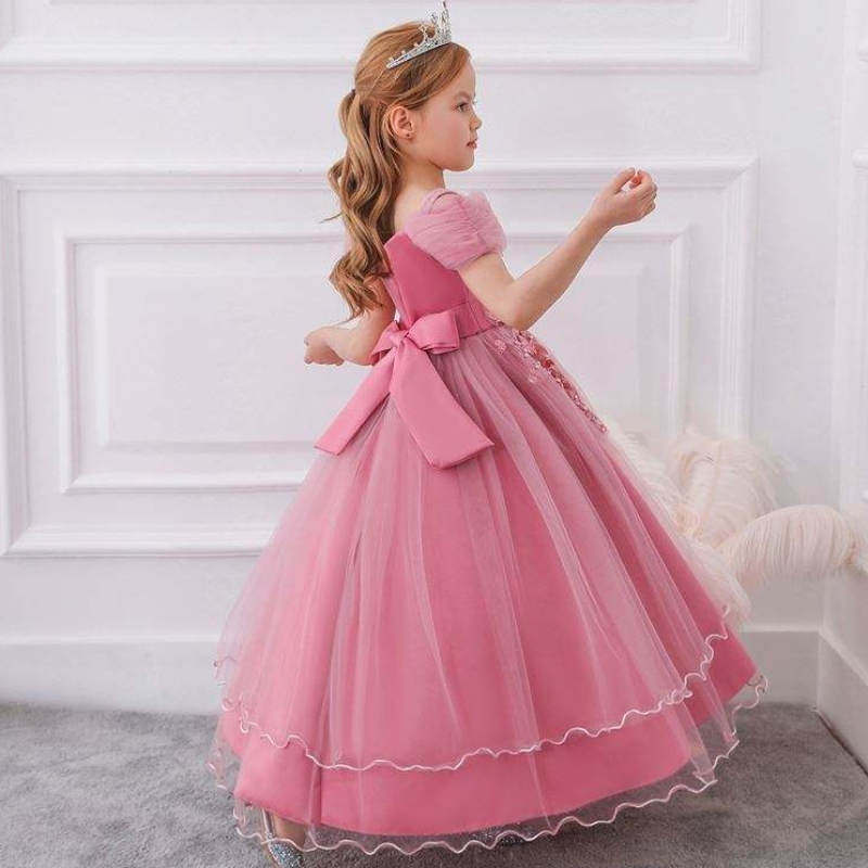 Robe de haute qualité Baby Robes Boutique Girl \\ Sobre adulte Style Western For Kids Evening Party Girl Robe LP-213