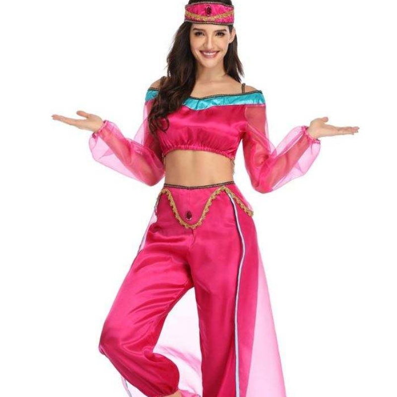 Femmes sexy en gros à manches longues Costume de jasmin princesse à manches longues Halloween Grec Greek Lady Cosplay Costume