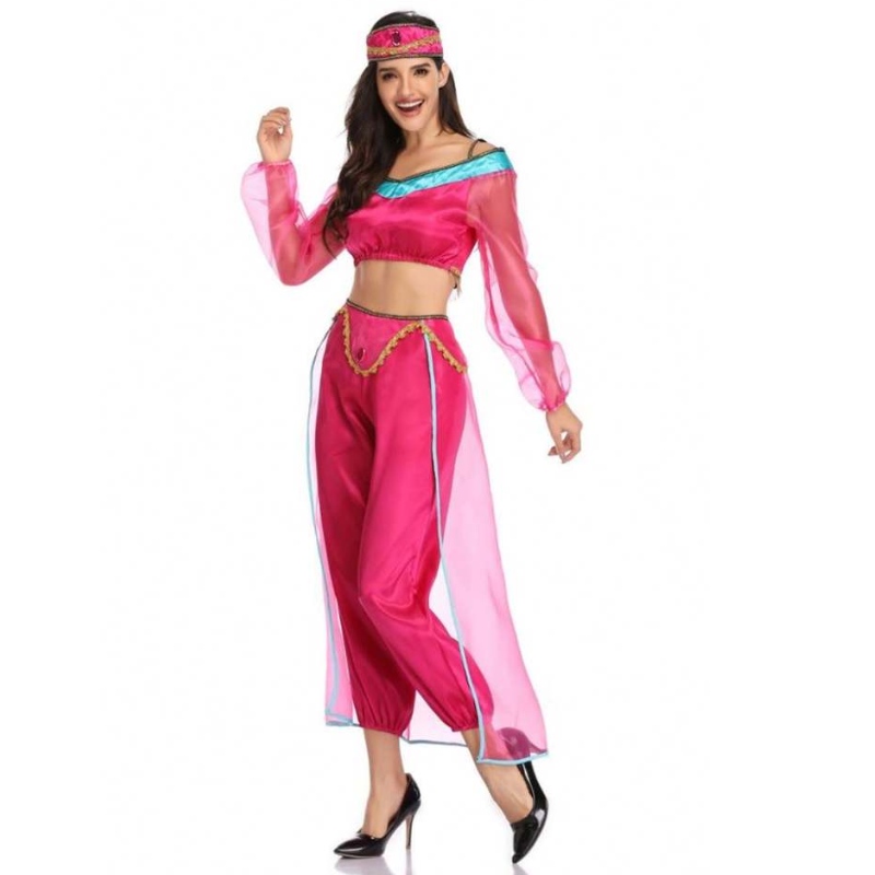 Femmes sexy en gros à manches longues Costume de jasmin princesse à manches longues Halloween Grec Greek Lady Cosplay Costume